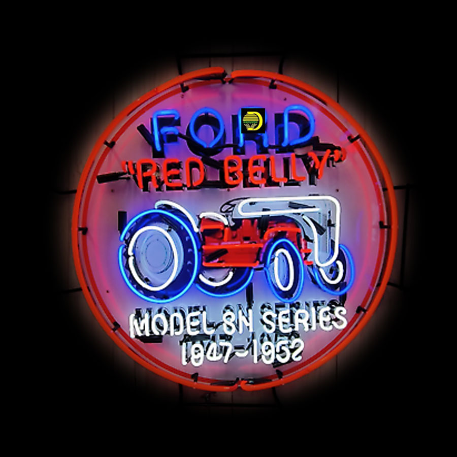 Commercial Printing Icon - For Red Belly Neon Sign Tractor