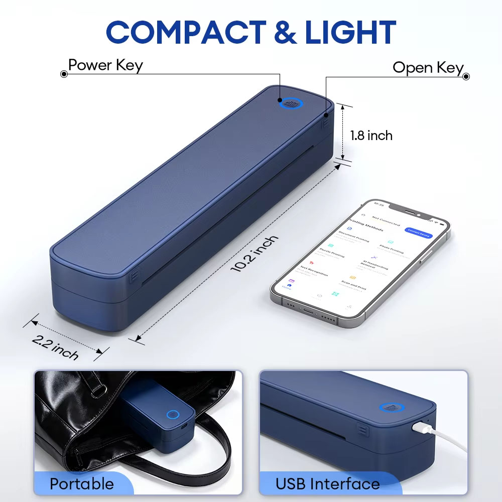 A4 Thermal Printer Mini Portab - Commercial Document Printing 评论和价格