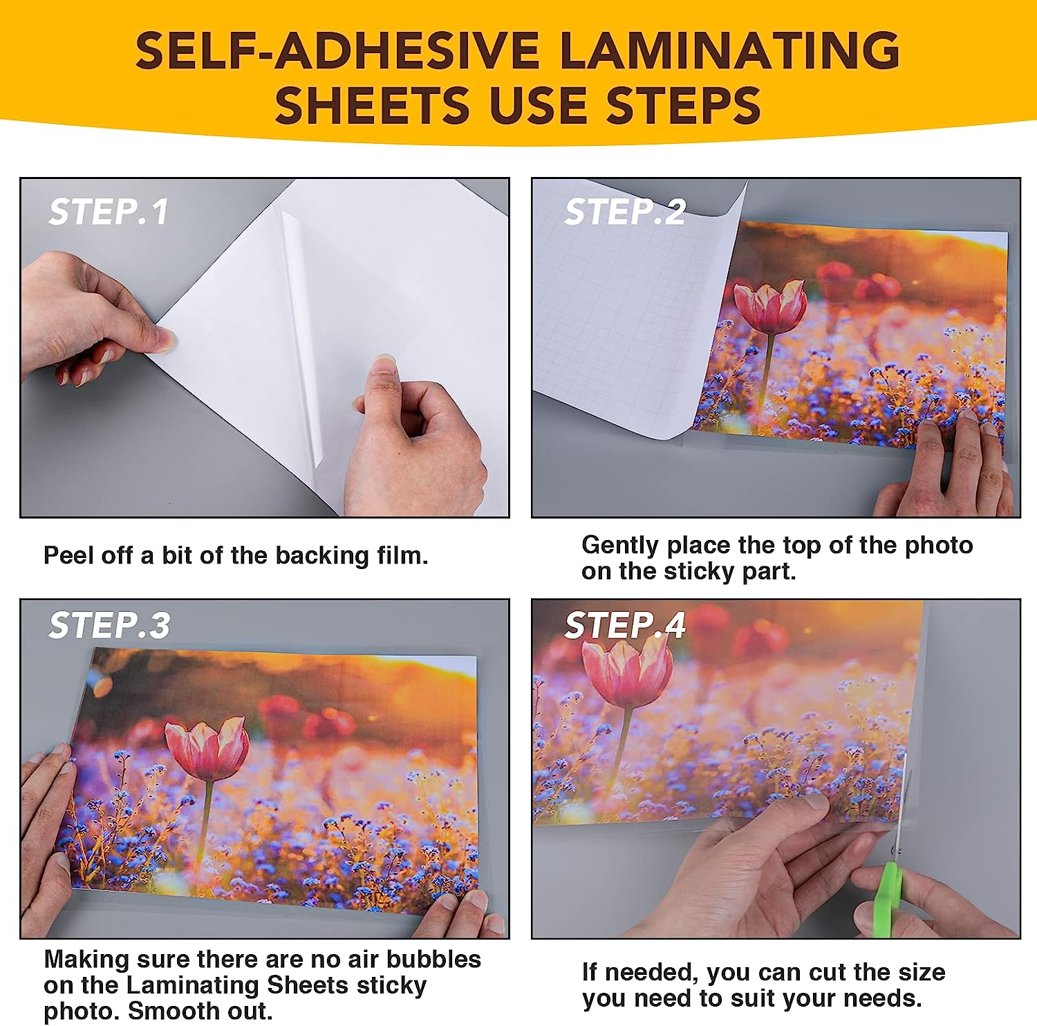 20 Sheets- A4 Size: 8.3x11.7 I - Laminator Cold Roll 评论和价格