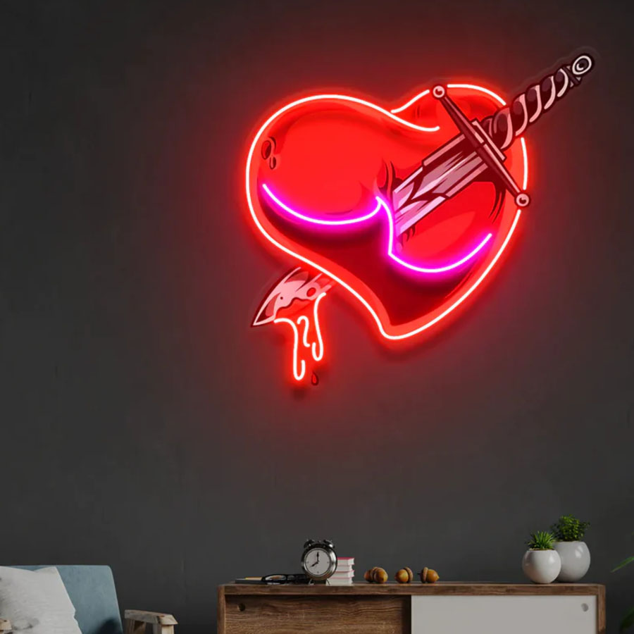 Love Hands Neon Artwork Neon L - Commercial Printing Icon 评论和价格