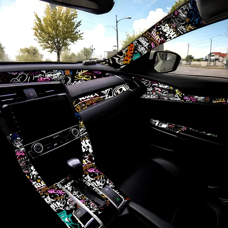 Graffiti Pattern Car Interior  - Embroidery Digitizing Software 评论和价格