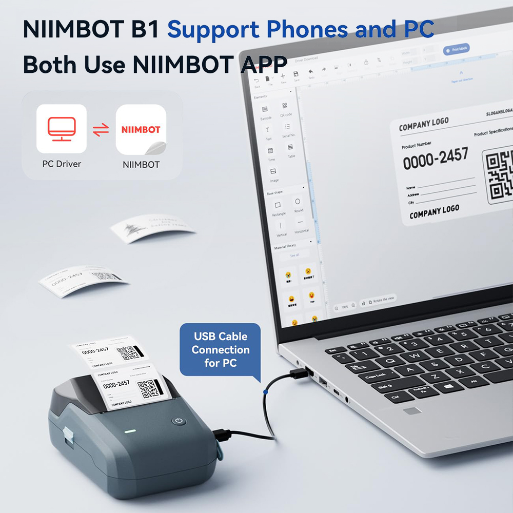NIIMBOT B1 Portable Thermal Pr - Commercial Printing Labels 评论和价格